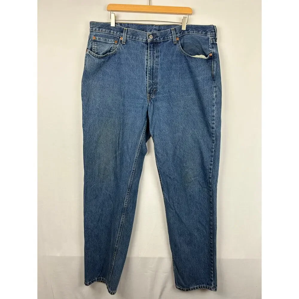 Levi's 550 Relaxed Fit Blue Denim Jeans Men's Size 42x36